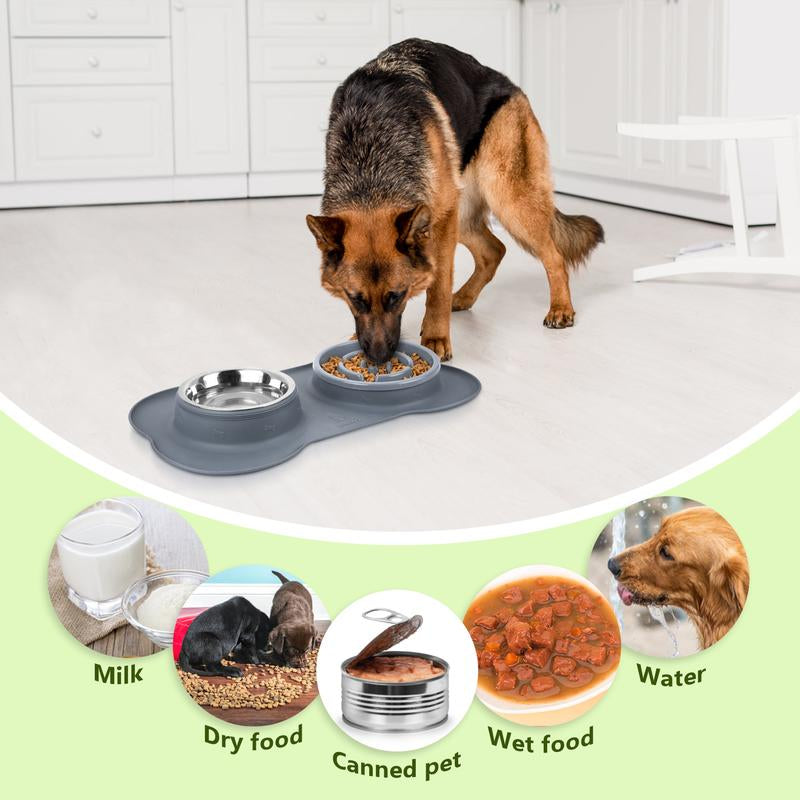 Pecute New Version Slow Feeder Dog Bowls to Slow down Eating