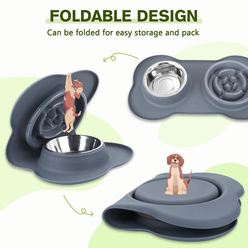 Pecute New Version Slow Feeder Dog Bowls to Slow down Eating