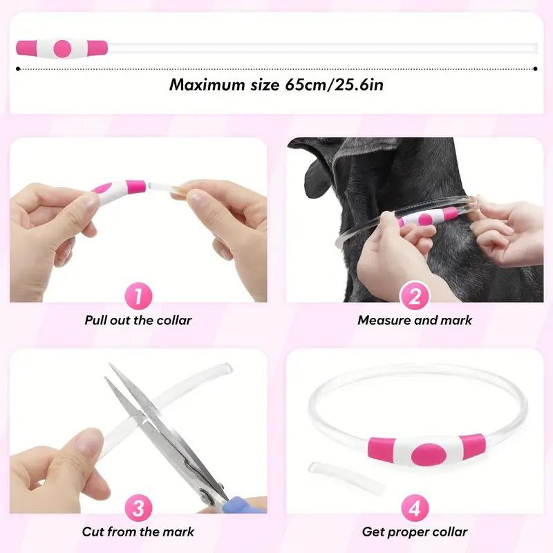[LED Dog Collar] USB Rechargeable LED Dog Collar - Light up Adjustable Pet Collar with 3 Modes, 360° Glow Safety Necklace for Small/Medium/Large Dogs - TPU Cuttable Puppy Collar for Night Walking, Running, Hunting