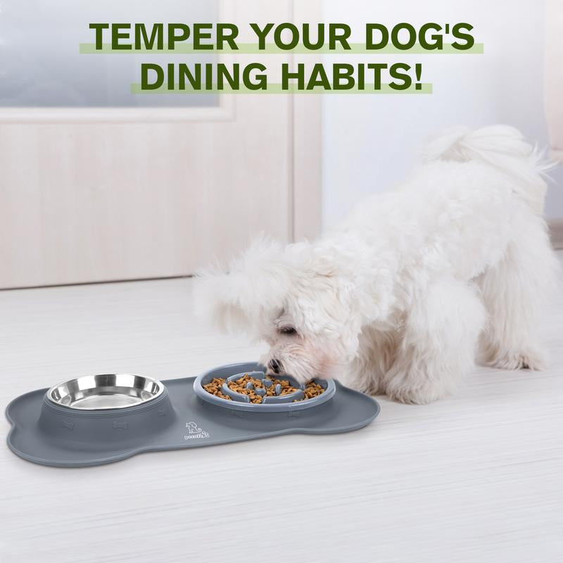 Pecute New Version Slow Feeder Dog Bowls to Slow down Eating