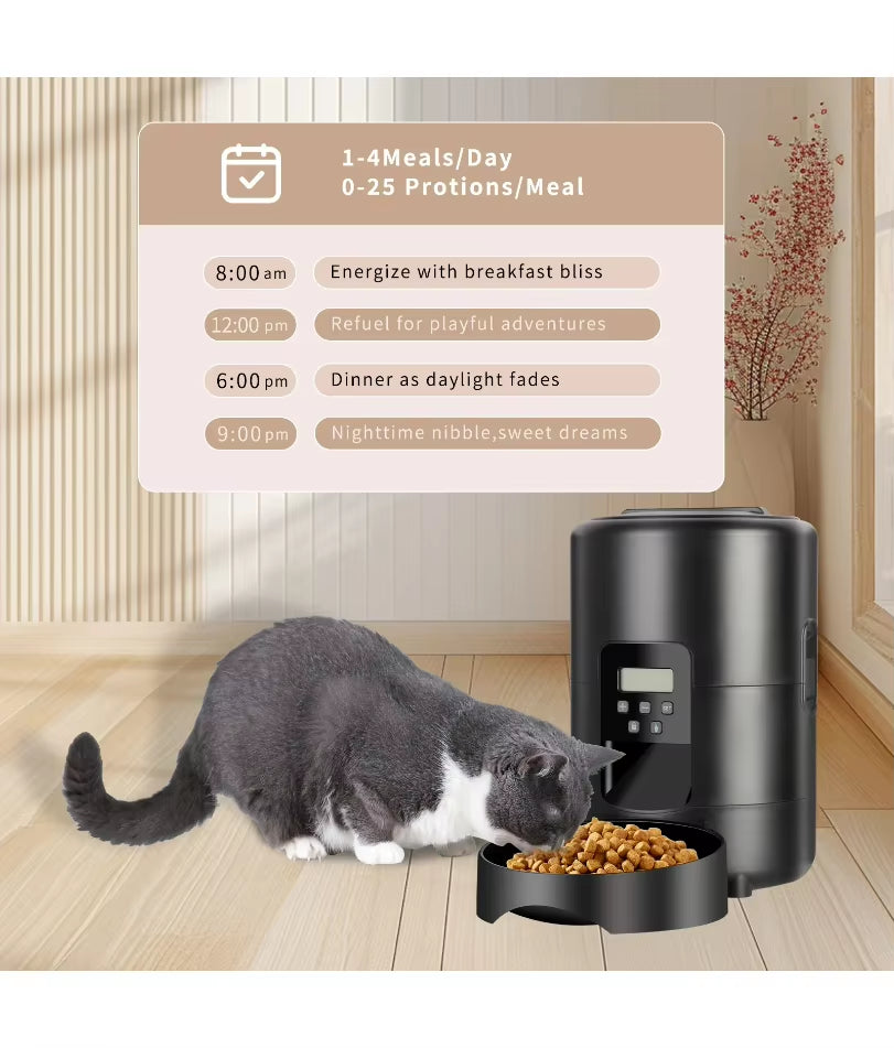 Comedero Automático Inteligente para Mascotas 2L – Control por APP y Botones