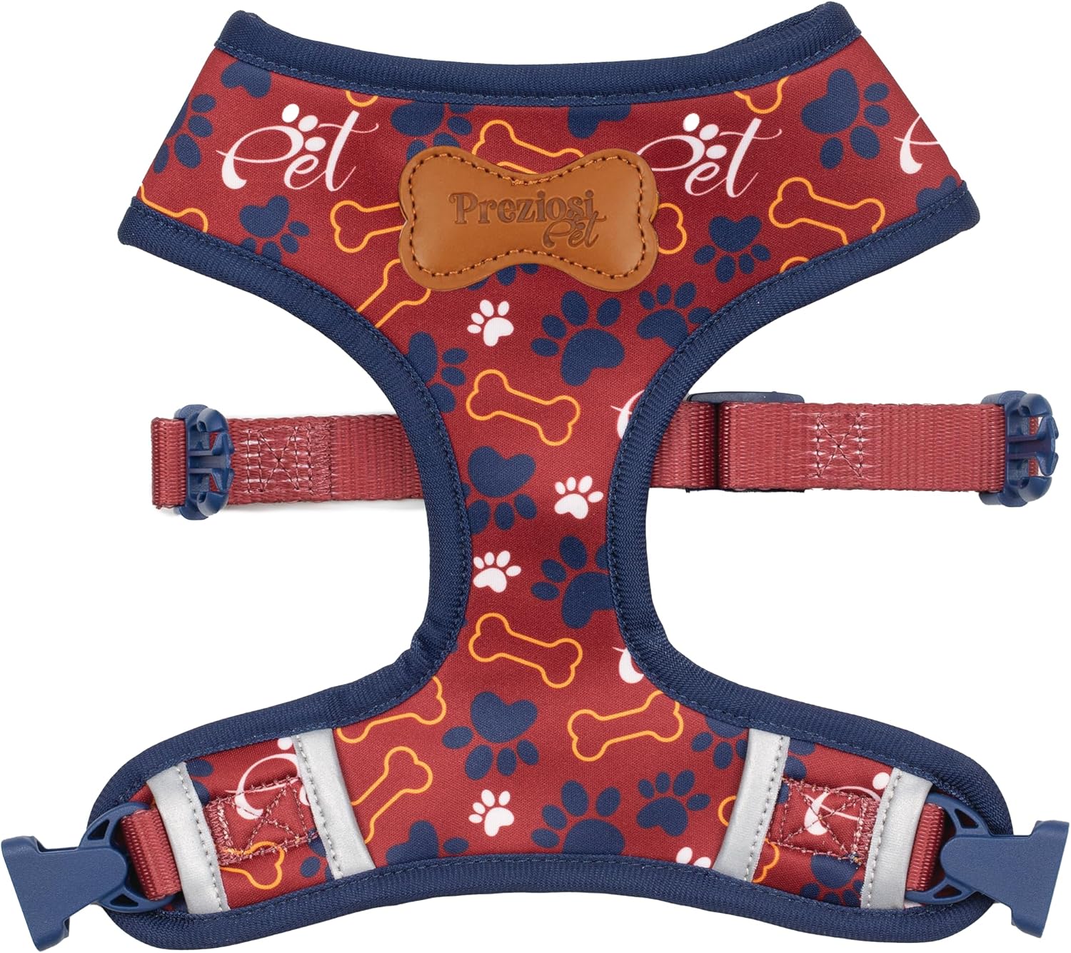 Arnés De Paseo Para Perro Transpirable Talla M, De Tela De Neopreno, Apto Para Cualquier Estación, Para Animales Adultos Y Cachorros