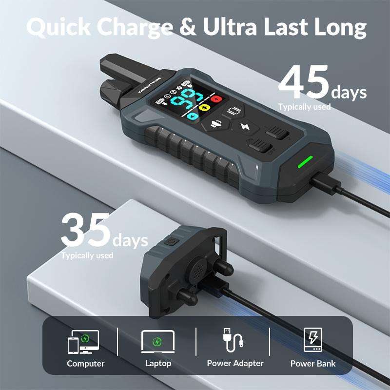 Dog Shock Collar with Remote Control, 4200FT Dog Training Collar for Dogs 5-120Lbs, IPX7 Waterproof Rechargeable E Collar with 3 Modes