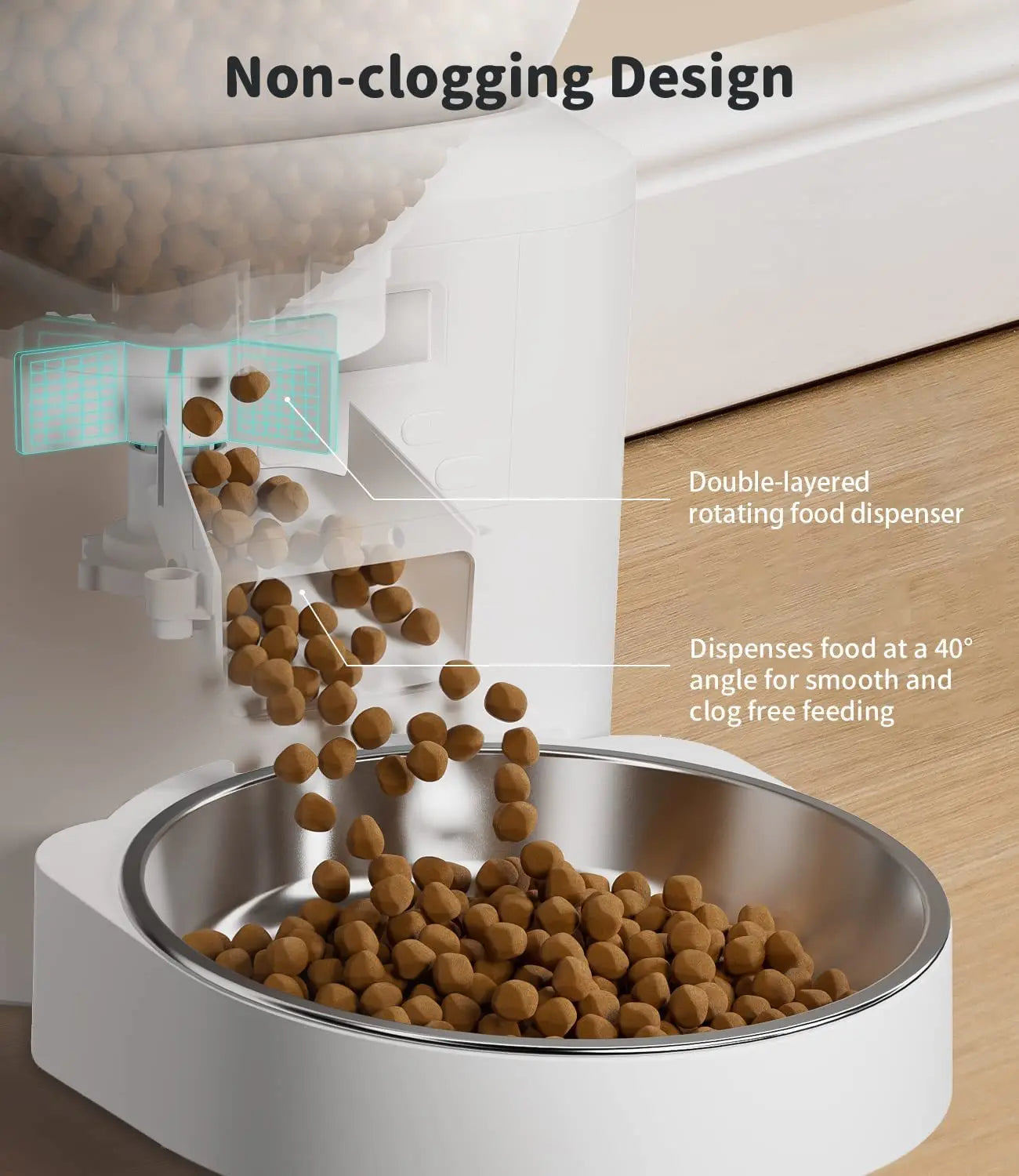 4L/8L Automatic Cat Feeder with Key Control  Manufacture User-Friendly Time Setting Feeder for Pets Dogs Cats