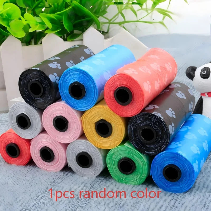 Paw Print Pet Garbage Bags, Leak Proof Pet Dog Waste Bags Doggie Poop Bags