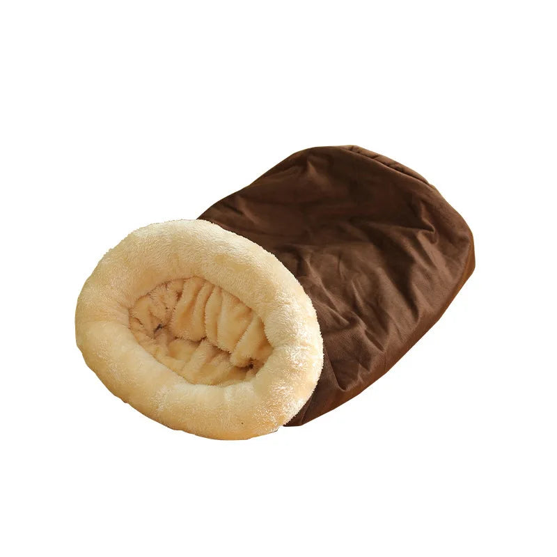 Autumn and Winter Cat Sleeping Bag Semi-Enclosed Cat Nest Warm Small and Medium-Sized Pet Nest Can Be Disassembled and Washed