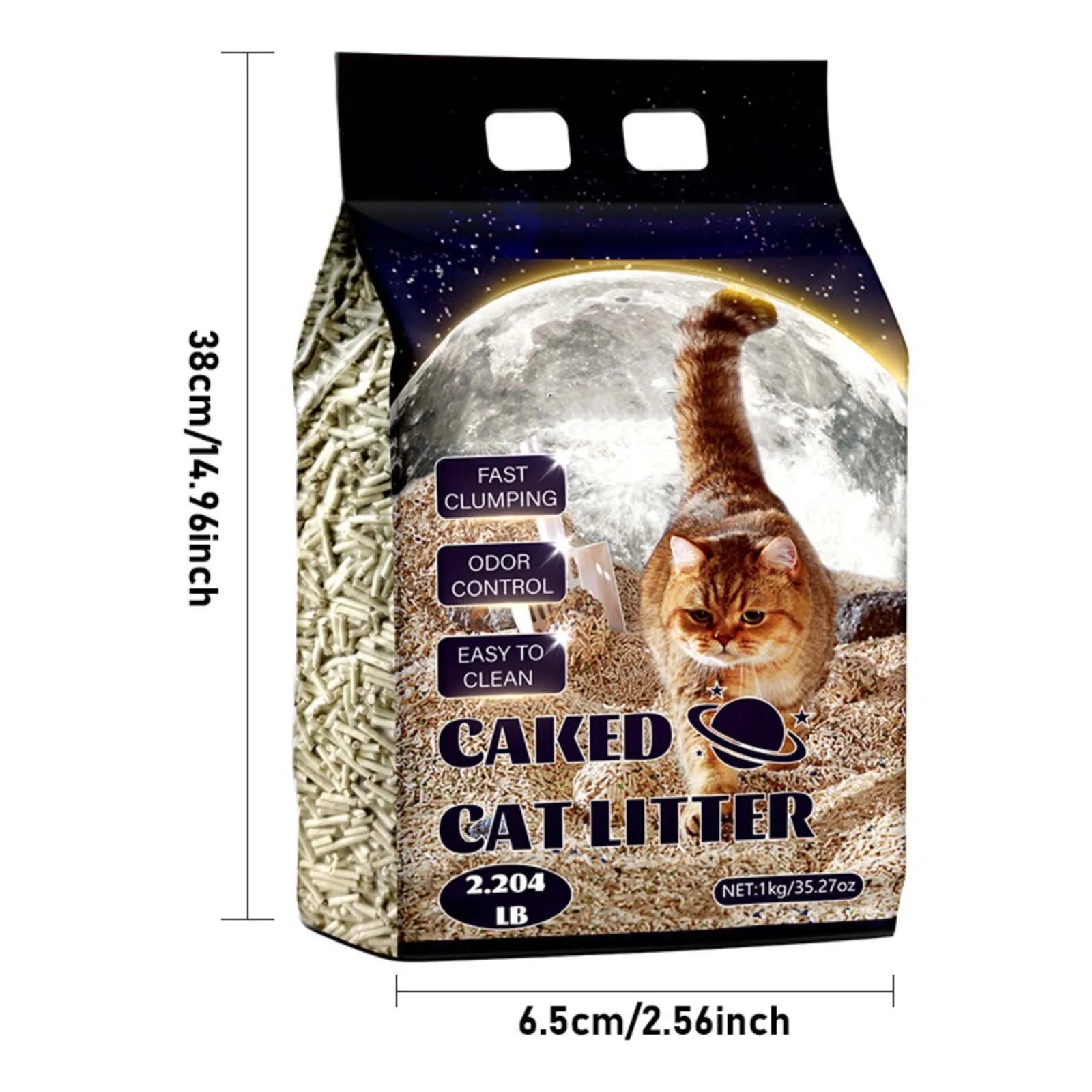 Cat Deodorising Clumping Bio-Enzymatic Bentonite Low Dust Pet Tofu Cat Litter, Home Cat Litter Deodorant Cleaning Pet Products