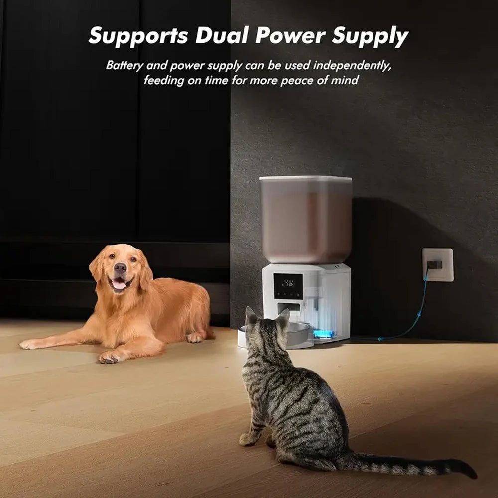 4L/8L Automatic Cat Feeder with Key Control  Manufacture User-Friendly Time Setting Feeder for Pets Dogs Cats