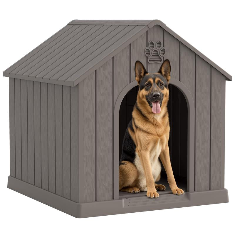 Durable Waterproof Plastic Dog/ Sheep House for Small to Large Sheep, Indoor Outdoor Pet Shelter with Ventilated Roof and Elevated Floor, Easy Assembly
