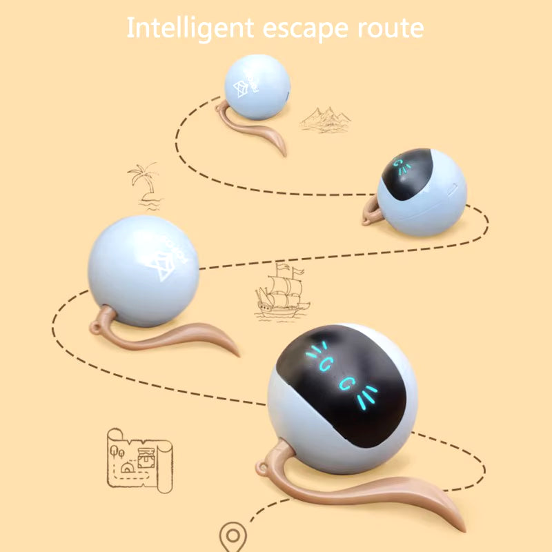 Juguete Inteligente para Gatos – Bola Automática Recargable por USB