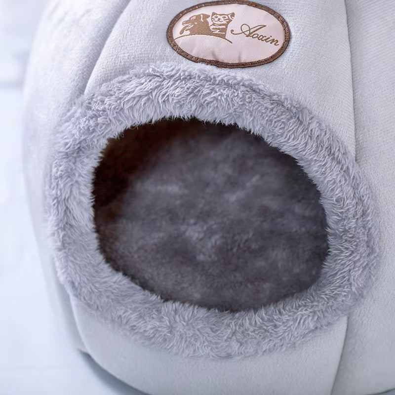 Nueva Cama para Gatos de Invierno – Cueva Acogedora de Sueño Profundo